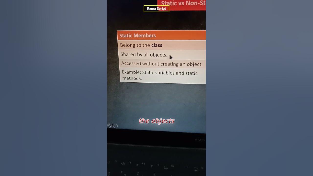 Static vs Non-Static in Java by RamaScript 🚀 - YouTube