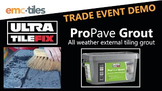 How To Use UltraTileFix ProPave Grout | EMC Tiles Trade Event Demo screenshot 3