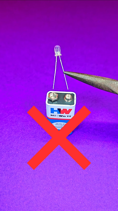 Attention with LED & 9volt Battery Connection #simpleproject #shorts #ytshorts