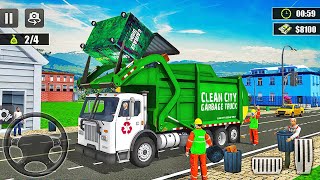 Garbage Truck Driver Simulator 2020 - Dump Truck Collecting Trash - Android Gameplay screenshot 5