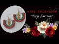 Ming Splendour Hoop Earrings/Cuboid Crystals &amp; Seed bead Jewelry/Tutorial Diy