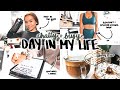 busy & chatty college day in my life | gymshark x whitney simmons haul, back to the gym, notebooks?!