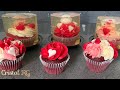 Regalo para San Valentín|Cupcake terciopelo rojo encapsulado