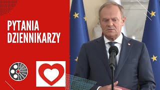 Donald Tusk  pytania dziennikarzy