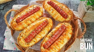 Roti Sosej Lembut | Soft Sausage Bun | Roti Sosis