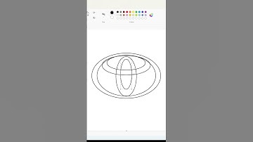 Drawing a Toyota logo using MS Paint #shorts
