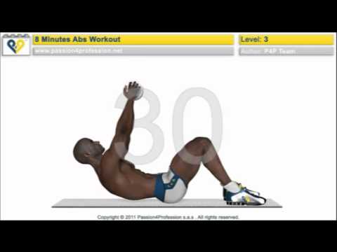 P4P abs Level 3 exercises with Level 1 reps