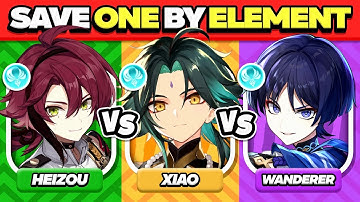 SAVE ONE GENSHIN CHARACTER FOR EACH ELEMENT🔥 | CHOOSE YOUR FAVORITE CHARACTER🤩 | GENSHIN IMPACT QUIZ
