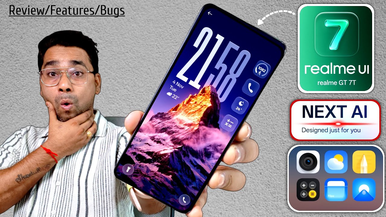 Обзор realme UI 7.0 | realme GT 7T: обновление realme UI 7.0, функции и ошибки
