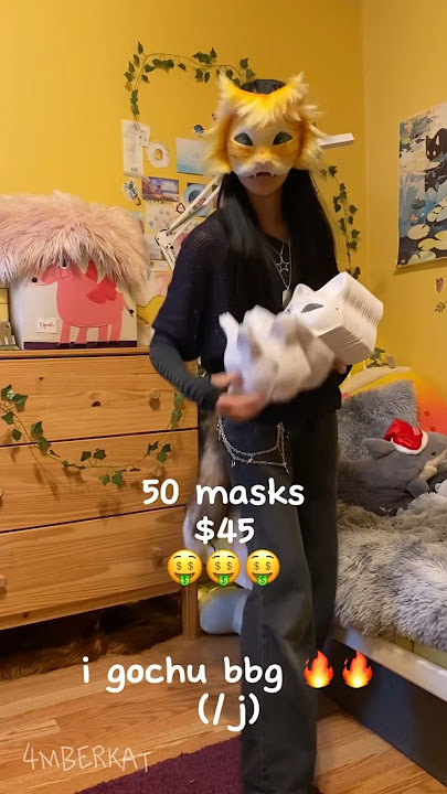 I HAVE SO MANY MASKS NOW 😭😭 { #quadrobics #therian #cat #alterhuman }