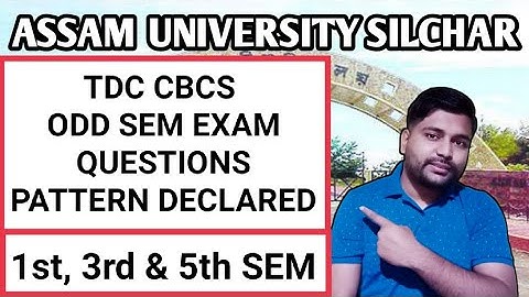 TDC odd sem exam questions pattern out | 50% pattern❓| Assam University | Pranoy Roy