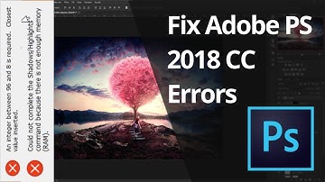 How to Fix Photoshop Error | Not enough memory (RAM) | An integer between 96 and 8 is required