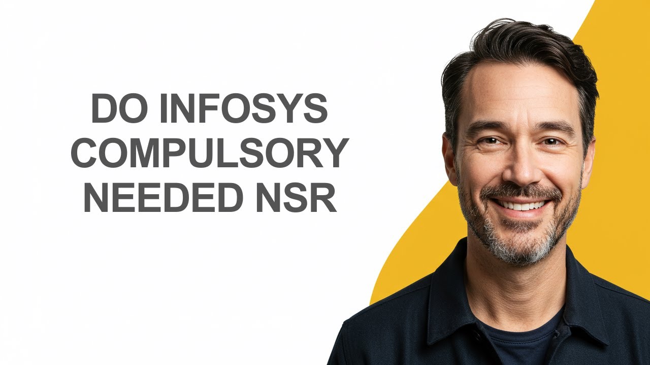Do Infosys Compulsory Needed Nsr - KevinHowTo