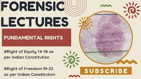 FUNDAMENTAL RIGHTS 14-18 & 19-22 Right of Equity and Right of Freedom