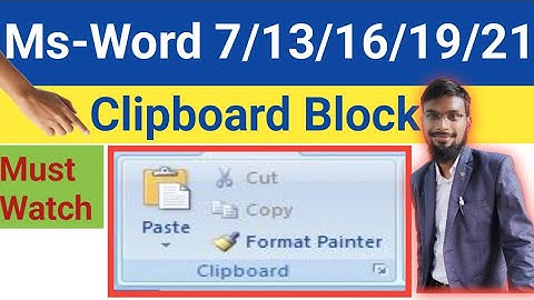 Copy Paste Cut & Format Painter in Ms Word [ Home Tab ]