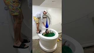 Stranger Pranked Me In The Giant Toilet Green Pool #Shorts