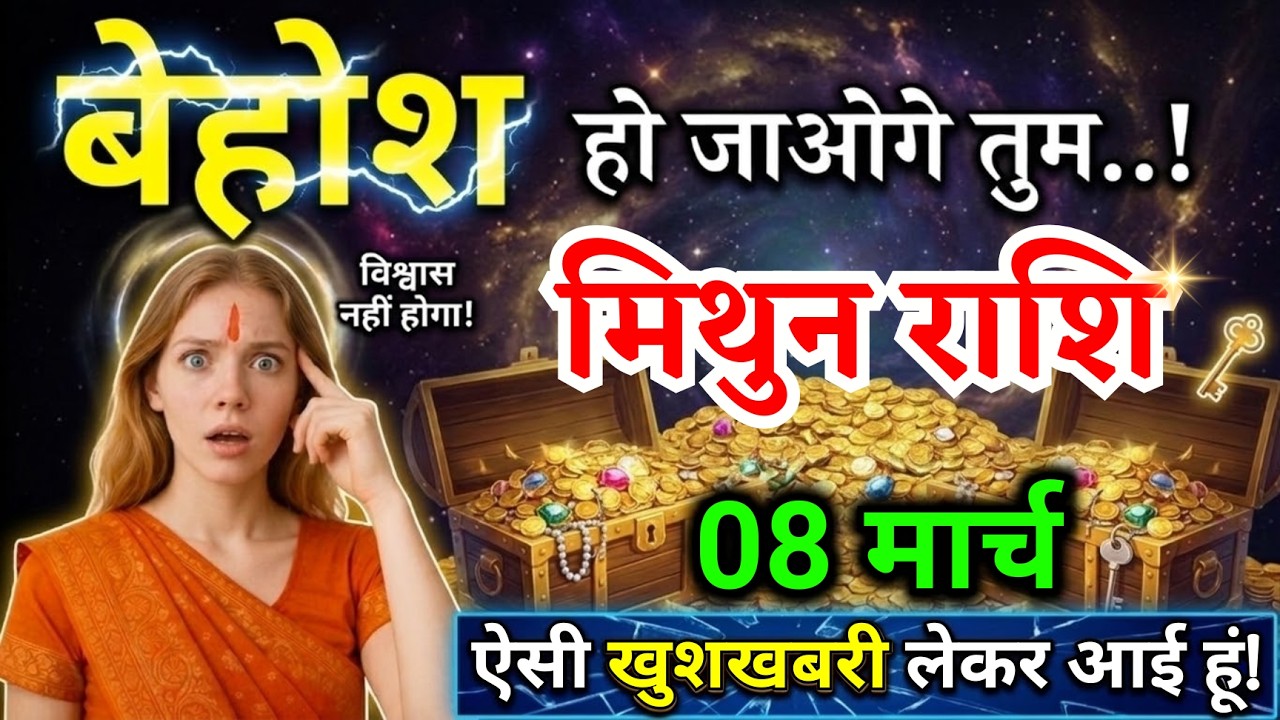 8 मार्च, मिथुन राशि वालों बेहोश हो जाओगे तुम, Mithun Rashi, शुभ समाचार!