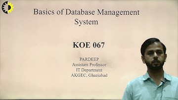 BASICS OF DATABASE MANAGEMENT SYSTEM LECTURE 03 
