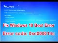 How to Fix windows 10 boot error: File\boot\BCD Error code: 0xc000014c, 0xc000000f