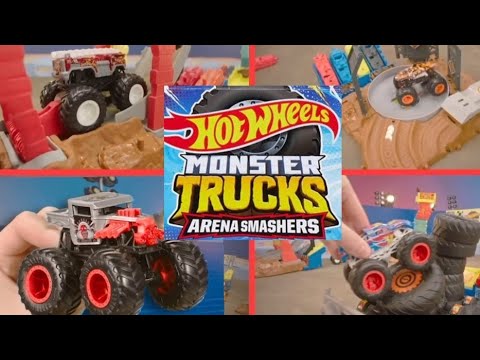 Hot Wheels Monster Trucks Arena Smashers Spin out Challenge New 2023 