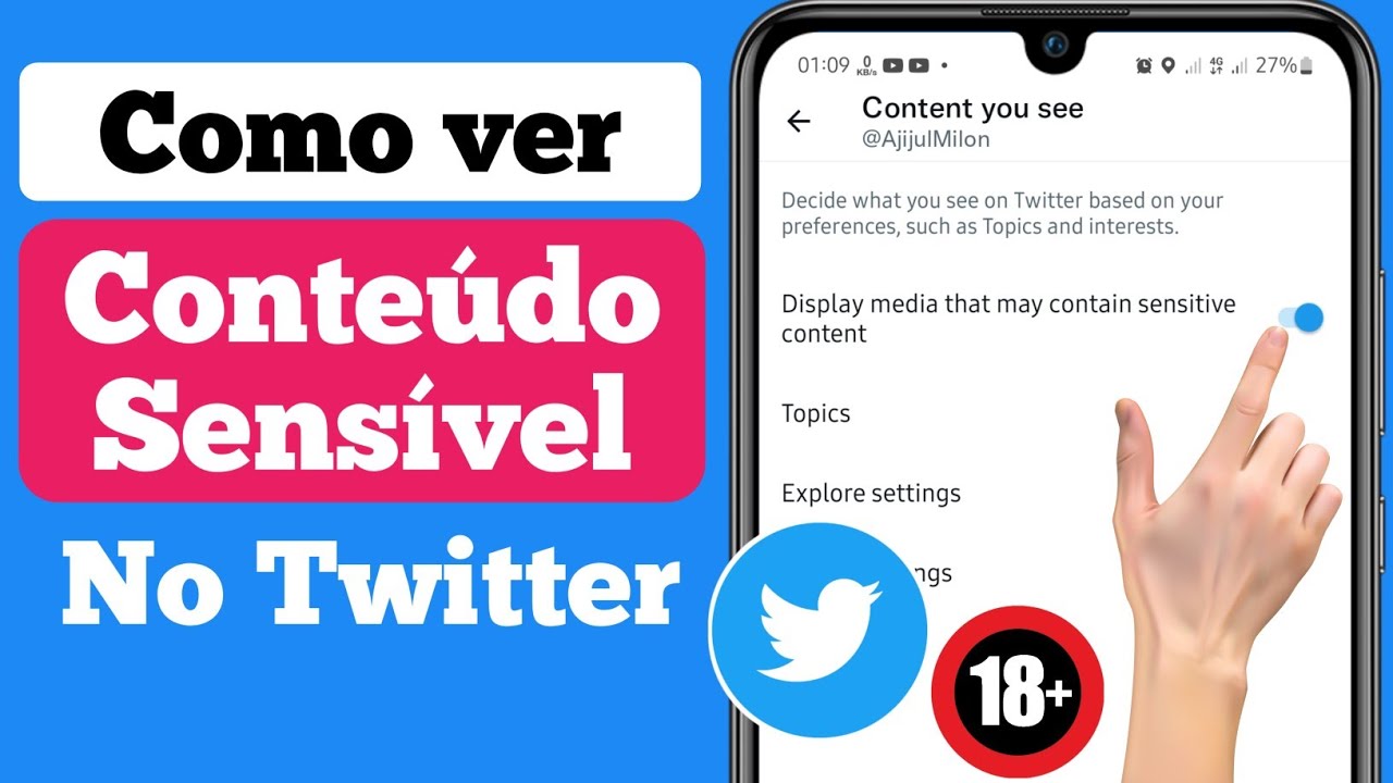 Como ver conteúdo impróprio no Twitter