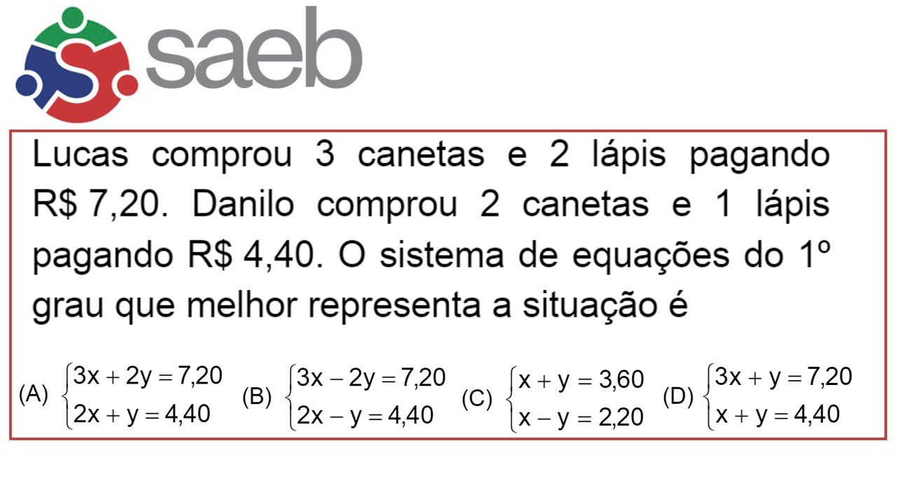 simulado de equação do 1 grau