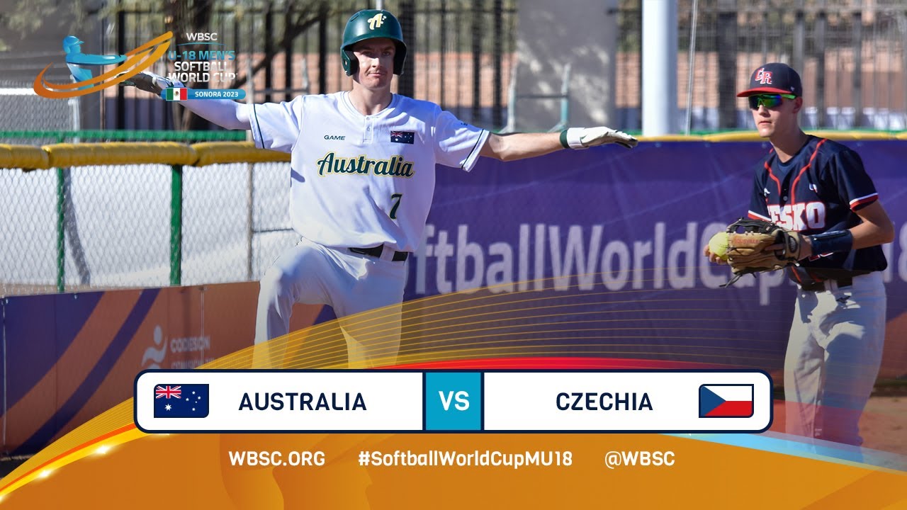 Highlights - Game 12 - Australia vs Czechia - 2023 U-18 Men's Softball World Cup