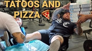 BIG BOY ORDERS 6 PIZZA'S AND GETS HIS SHINS TATTOOED
