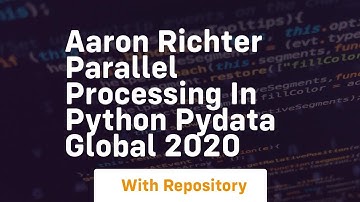 aaron richter parallel processing in python pydata global 2020