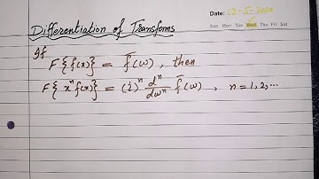 Differentiation of Fourier Transform / MMP / lec in Urdu