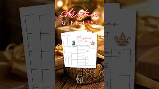 🎁 Printable Christmas Gift List Template | Gift Planner | Gift Tracker