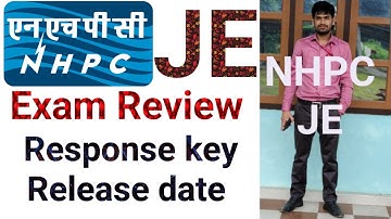 NHPC Exam Review// Response Key // Expected Cut off #nhpcexam #admitcard2025 #result #rrbje #iocl 