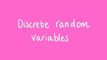 Discrete random variables | Unit 3 and 4 VCE Maths Methods
