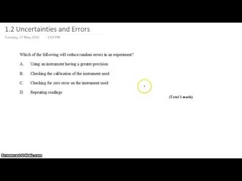 1-2 Random and Systematic Error