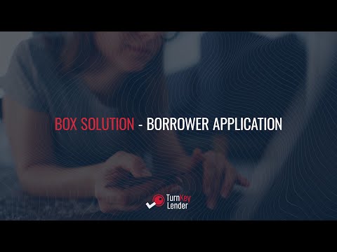TurnKey Lender Demo: Box Solution Borrower Application