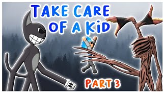 Cartoon Cat Take Care of A Kid Part 3  Trevor Henderson Animations | Drawing Cartoon 2