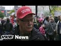 Protester Spits On Trump Supporter During Interview at Minneapolis Rally