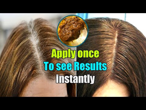 just 1 hour white hair to brown permanently | Permanent Hair Diy White Hair turn to Chocolate Brown