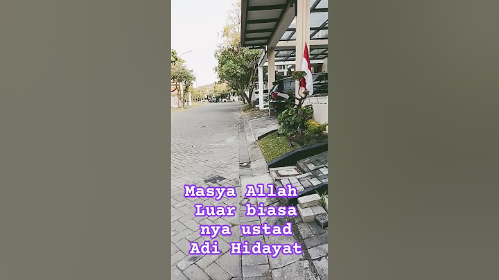 Masya Allah luar biasa nya ustad Adi Hidayat