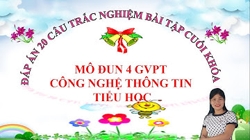 Đáp án 20 câu trắc nghiệm cuối khóa mô đun 4 công nghệ thông tin tiểu học/ bích nga vlog
