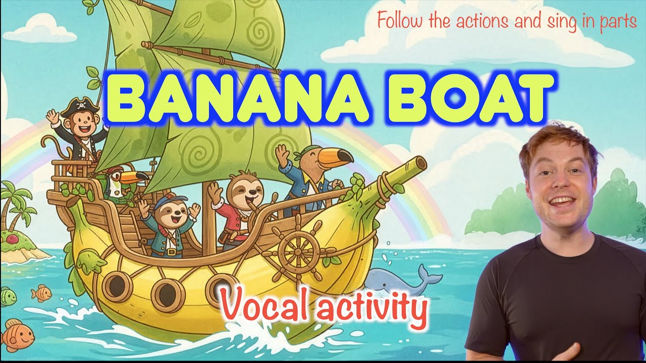 🍌 Banana Boat Song | Sing & Move Together! | Kids Music Activity