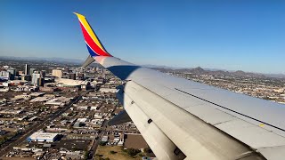 [4K] - Clear & Cloudless Phoenix Landing - Southwest - Boeing 737-700 - PHX - N900WN - SCS Ep. 1079