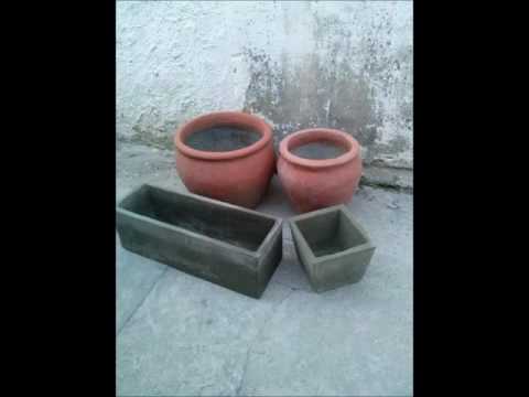 How to make cement pots - YouTube