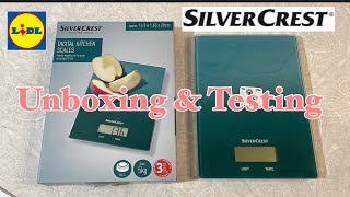 SILVERCREST DIGITAL KITCHEN SCALES UNBOXING AND TESTING (NUR SHOPPY) Middle of Lidl