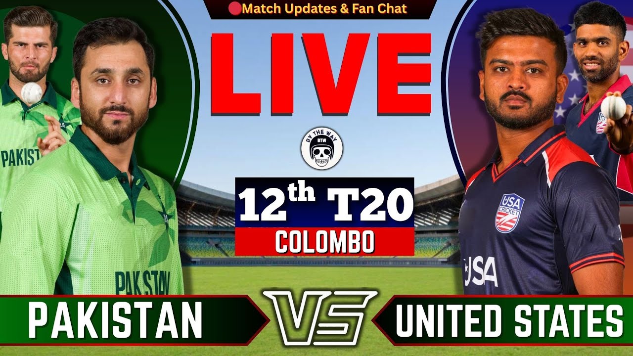 🔴Live: PAKISTAN vs United States, Match 12  | Live Score & Commentary  | Pak vs USA Live | by Shahid