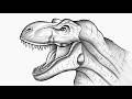 How to Draw Ember T Rex Step by Step 🦖 Easy Jurassic World Rebirth Pencil Drawing