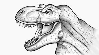 How to Draw Ember T Rex Step by Step 🦖 Easy Jurassic World Rebirth Pencil Drawing