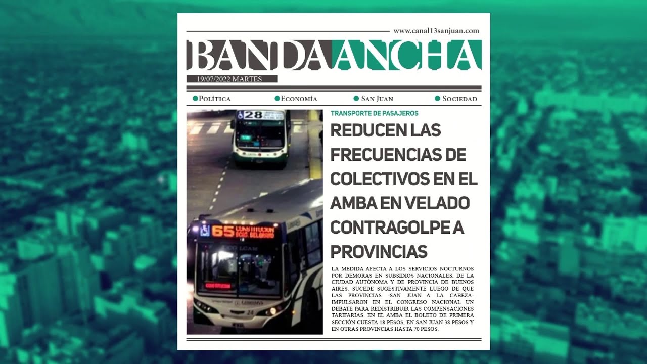 Título de tapa: reducen frecuencias de colectivos en el AMBA en un ...