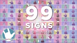 99 ASL Signs in 5 Minutes | Time | Sign Language for Beginners