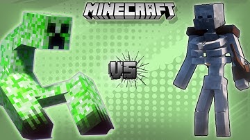 mutant  creeper vs  vs mutant skeleton  || Minecraft mob battles